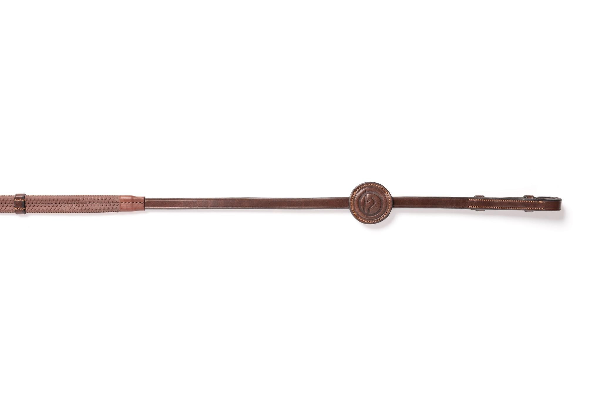 Trust Equestrian Rubber reins (1/2 inch) Maastricht 7 stops bruin zilver Trust Equestrian Rubber reins (1/2 inch) Maastricht 7 stops bruin zilver