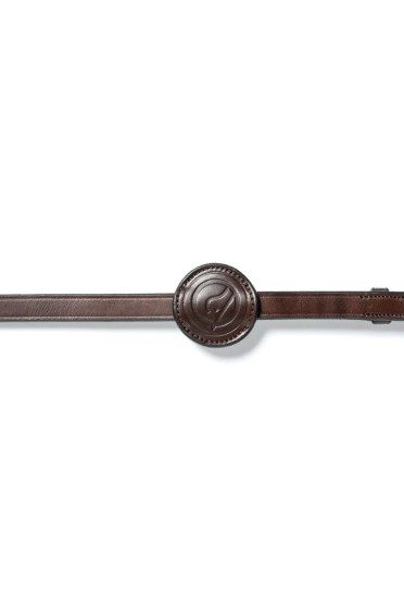 Trust Equestrian webbed reins (5/8 inch) Deauville brown/silver