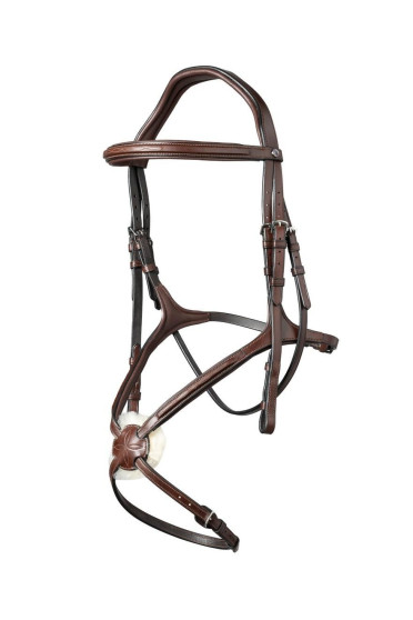 Trust Equestrian Hoofdstel Oslo met Mexicaanse neusriem bruin-zilver Trust Equestrian Hoofdstel Oslo met Mexicaanse neusriem bruin-zilver