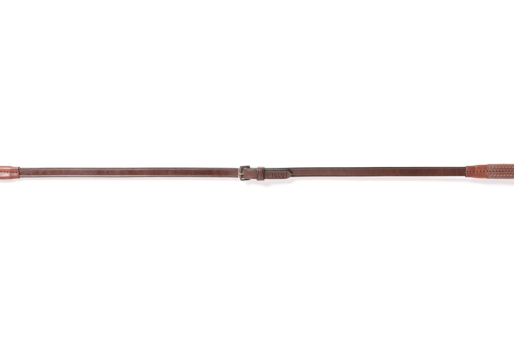 Trust Equestrian Rubber reins (1/2 inch) Maastricht 7 stops bruin goud Trust Equestrian Rubber reins (1/2 inch) Maastricht 7 stops bruin goud