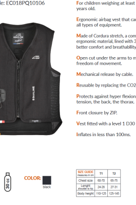 Equiline Airbag Vest Kids for All Disciplines | Safety & Comfort Equiline Airbag Vest Kids for All Disciplines | Safety & Comfort