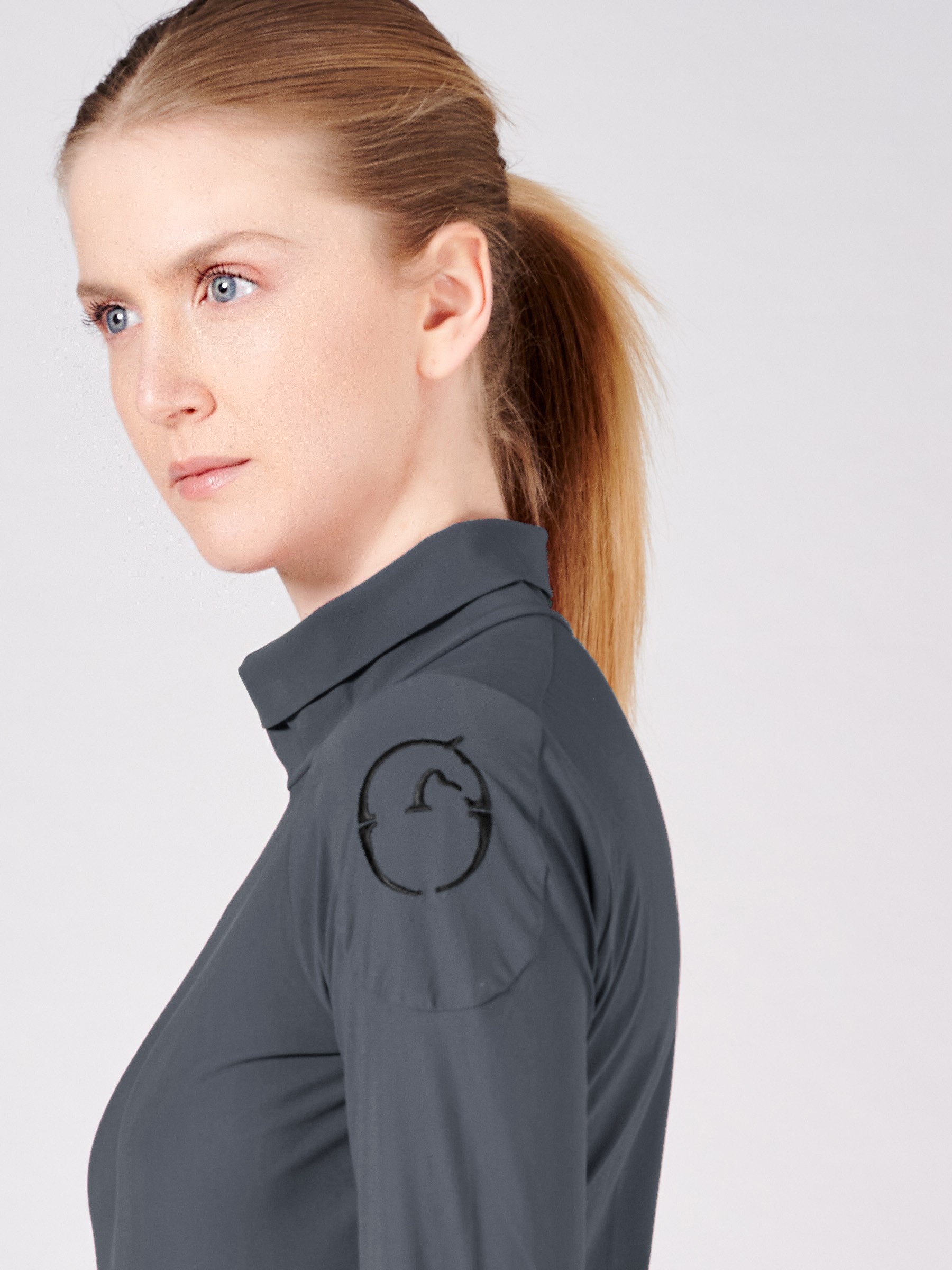 Ridershouse: Vestrum Winter Chartres Training Top long sleeve - kleur donker grijs Ridershouse: Vestrum Winter Chartres Training Top long sleeve - kleur donker grijs