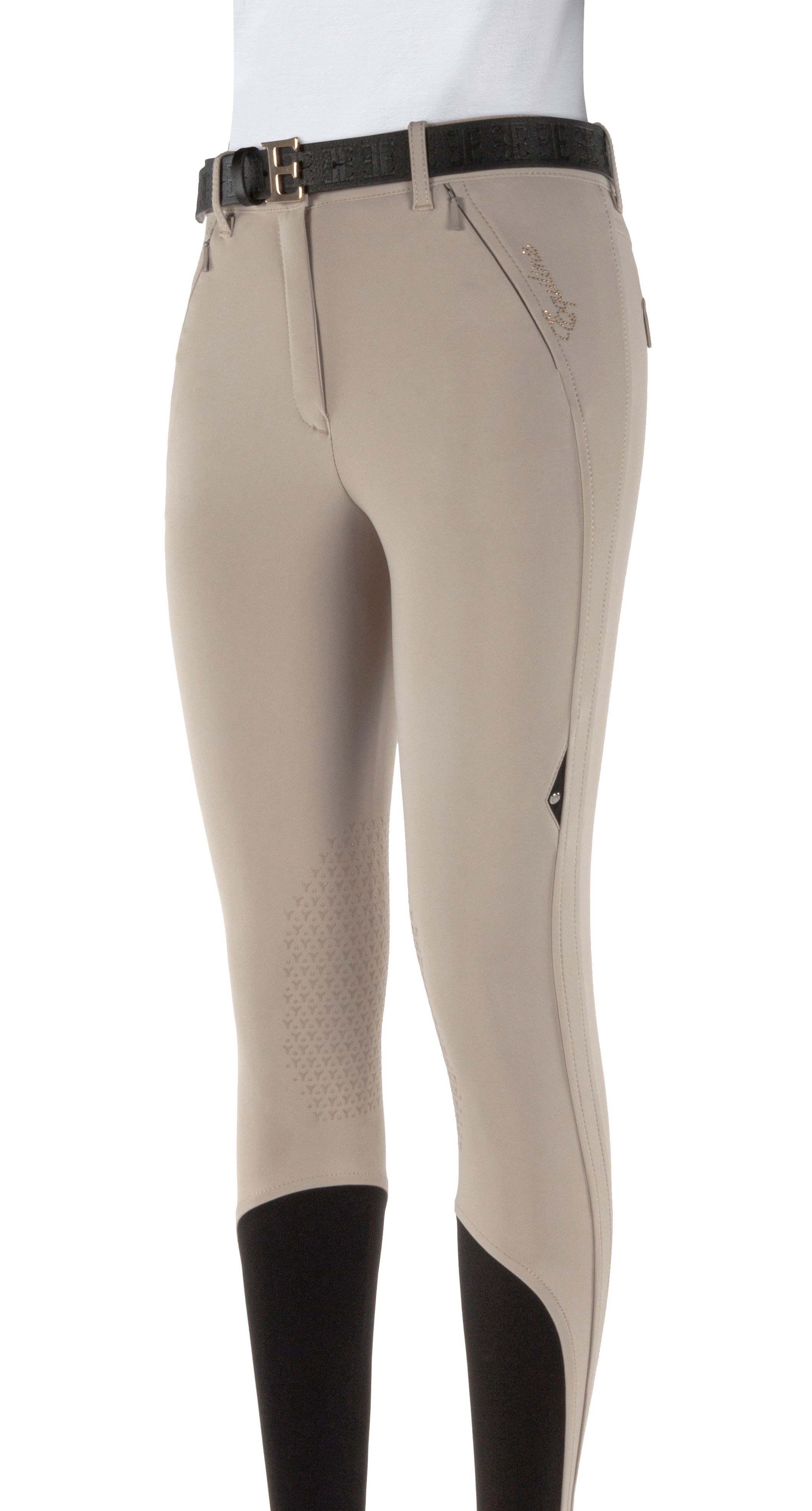 Ridershouse: Equiline Women's Breeches knee grip high waisted - color: beige Ridershouse: Equiline Women's Breeches knee grip high waisted - color: beige