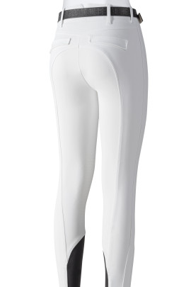 Ridershouse : Equiline Dames Rijbroek Knie grip Ettiekh - kleur: wit Ridershouse : Equiline Dames Rijbroek Knie grip Ettiekh - kleur: wit