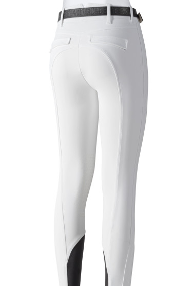 Ridershouse: Equiline Women's Breeches knee grip high waisted - color: white Ridershouse: Equiline Women's Breeches knee grip high waisted - color: white
