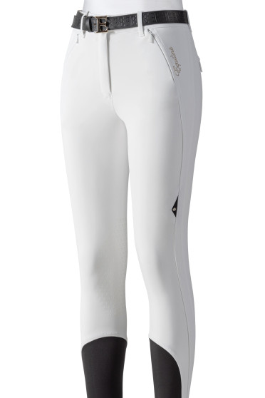 Ridershouse : Equiline Dames Rijbroek Knie grip Ettiekh - kleur: wit Ridershouse : Equiline Dames Rijbroek Knie grip Ettiekh - kleur: wit