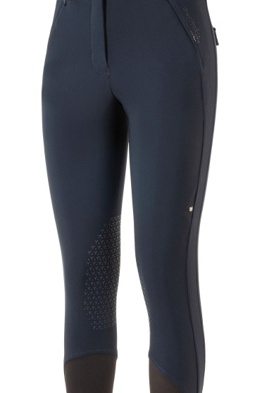 Ridershouse: Equiline Women's Breeches knee grip high waisted - color: navy blue Ridershouse: Equiline Women's Breeches knee grip high waisted - color: navy blue