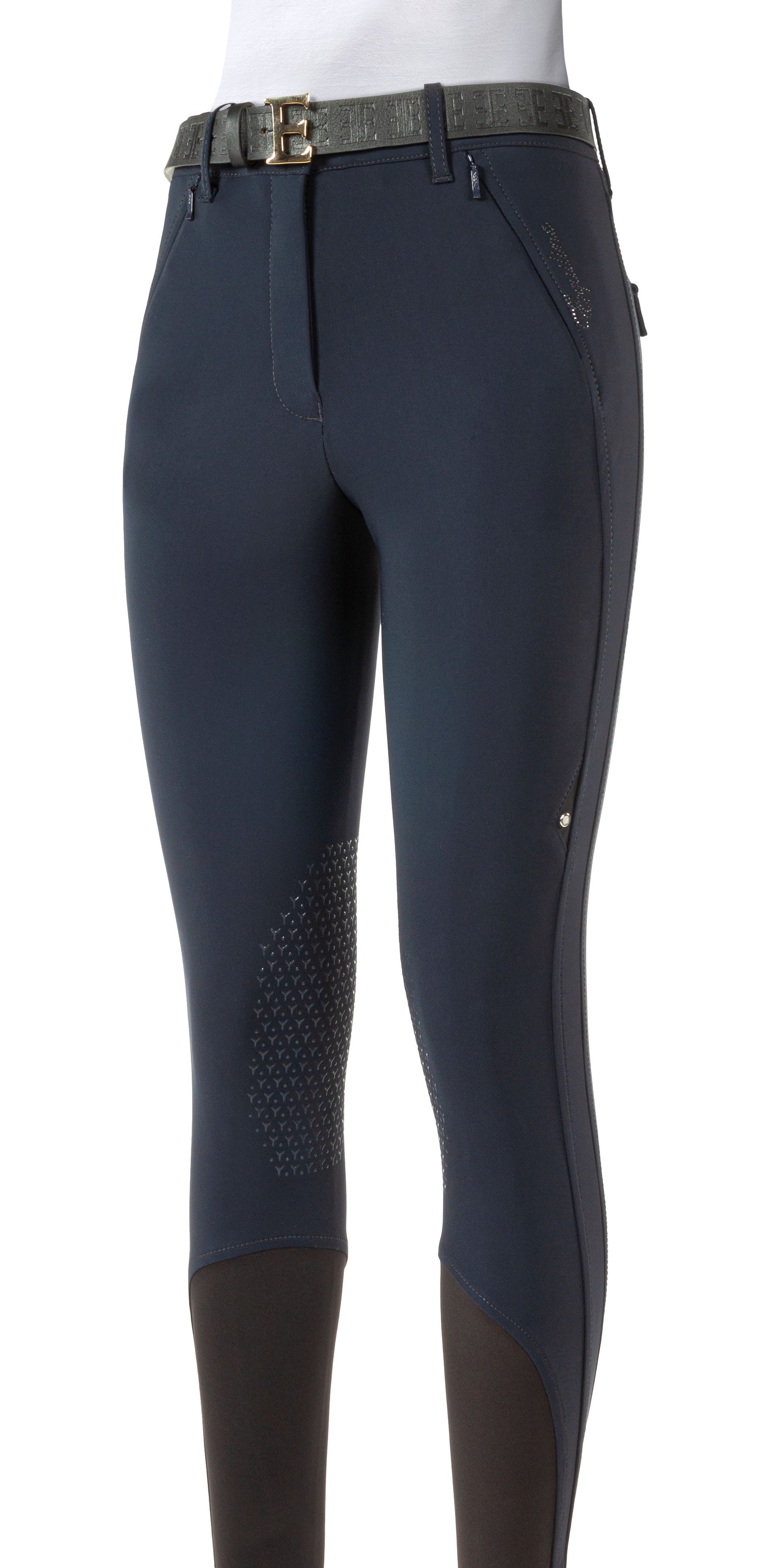 Ridershouse : Equiline Dames Rijbroek Knie grip Ettiekh - kleur: marineblauw Ridershouse : Equiline Dames Rijbroek Knie grip Ettiekh - kleur: marineblauw