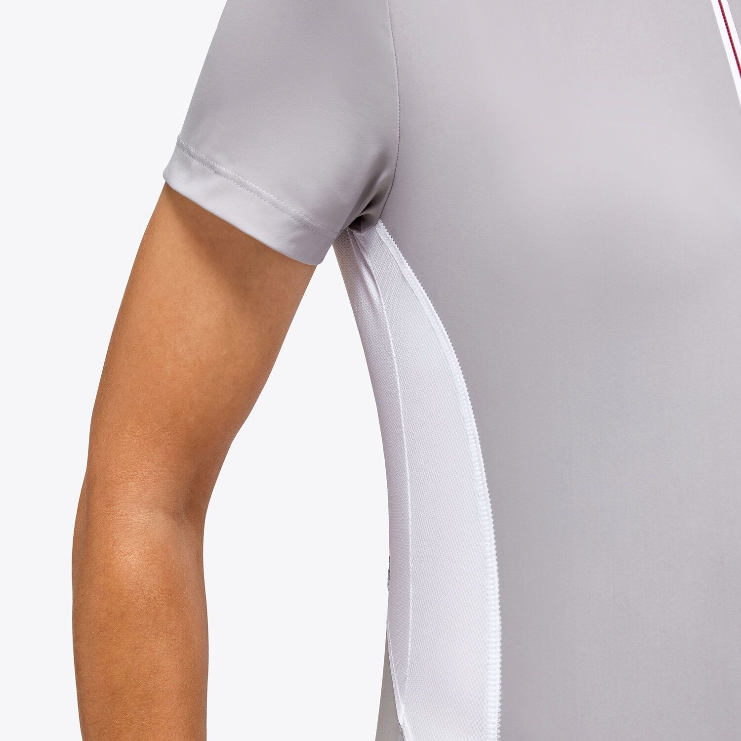 Revo Jersey S/S Wedstrijdshirt Zip Polo W/ Tech Knit Back Insert Grijs Revo Jersey S/S Wedstrijdshirt Zip Polo W/ Tech Knit Back Insert Grijs