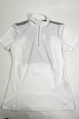 Revo Jersey S/S Wedstrijdshirt Zip Polo W/ Tech Knit Back Insert Wit Revo Jersey S/S Wedstrijdshirt Zip Polo W/ Tech Knit Back Insert Wit