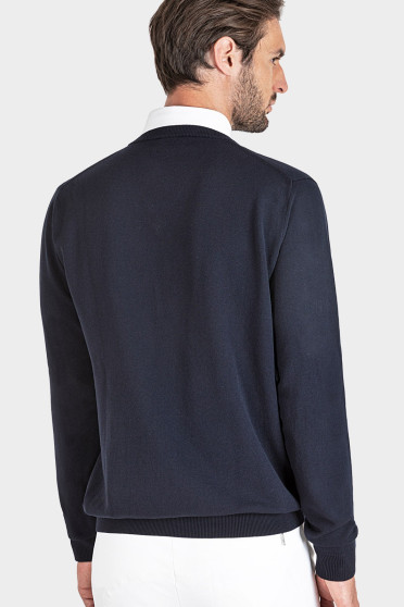 Equiline Men's Pullover Cedec Blue Equiline Men's Pullover Cedec Blue