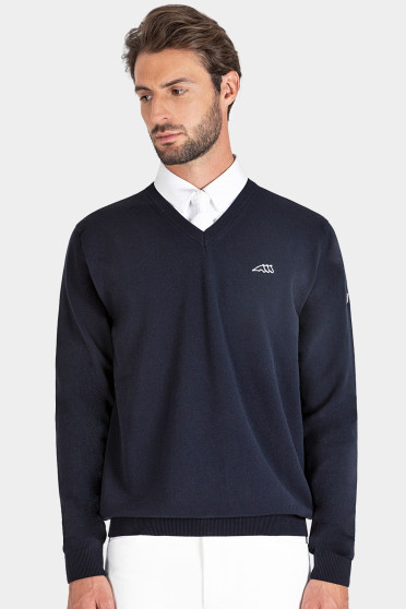 Equiline Men's Pullover Cedec Blue Equiline Men's Pullover Cedec Blue