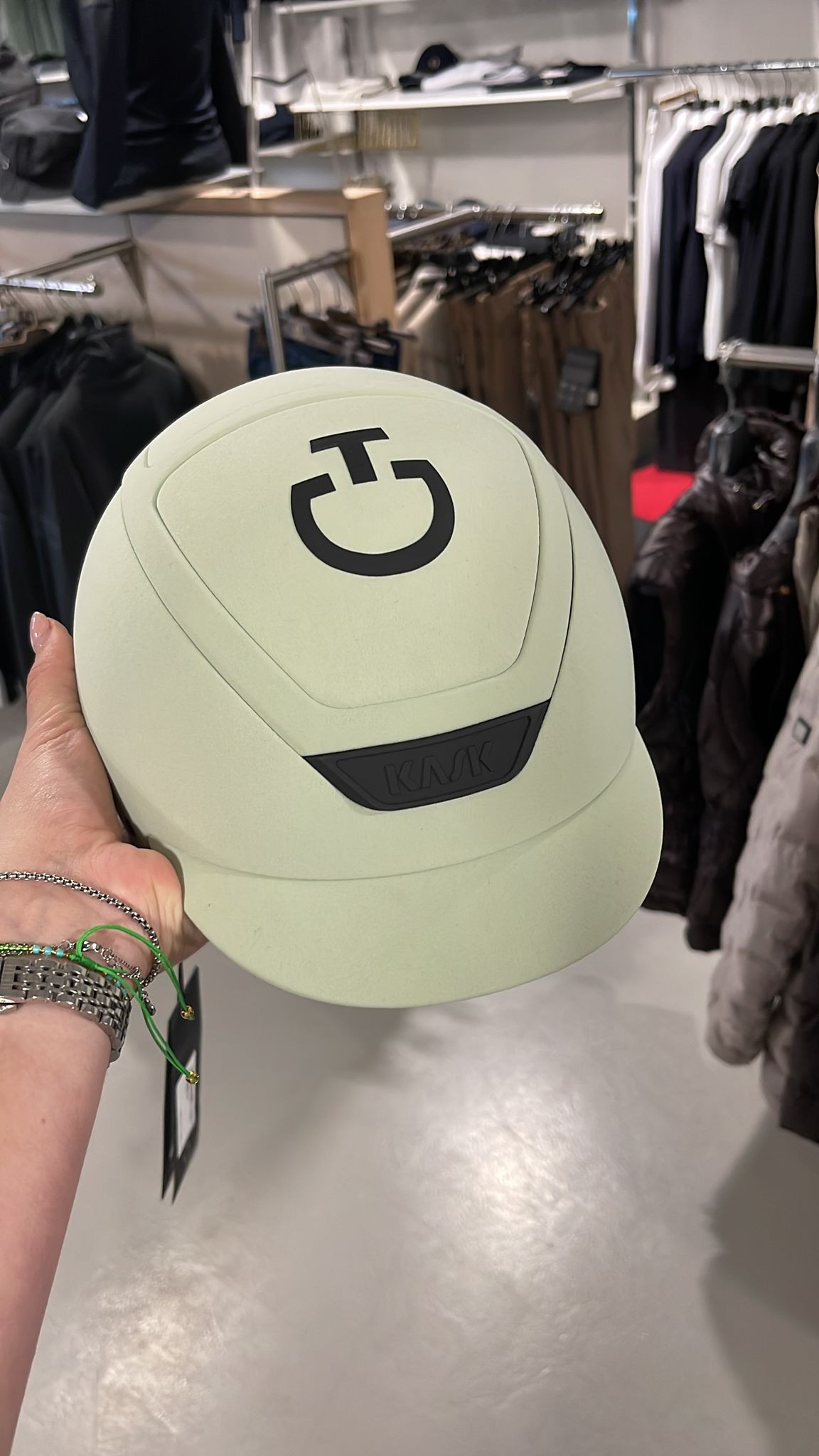 KASK CT R-EVO Wide Brim Cap Lime Green KASK CT R-EVO Wide Brim Cap Lime Green