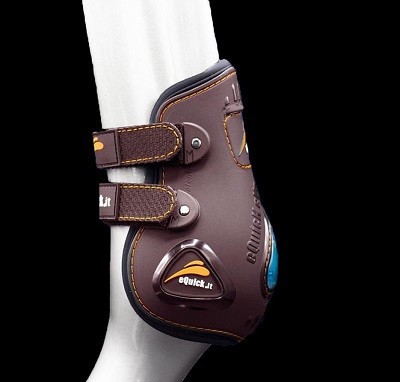 Ridershouse: eQuick eVo Hind Boots with Velcro - color: brown