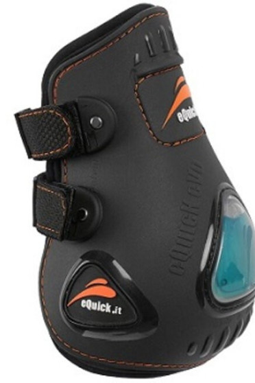 Ridershouse: eQuick eVo Achterkappen met klittenbandsluiting - kleur: bruin Ridershouse: eQuick eVo Achterkappen met klittenbandsluiting - kleur: bruin