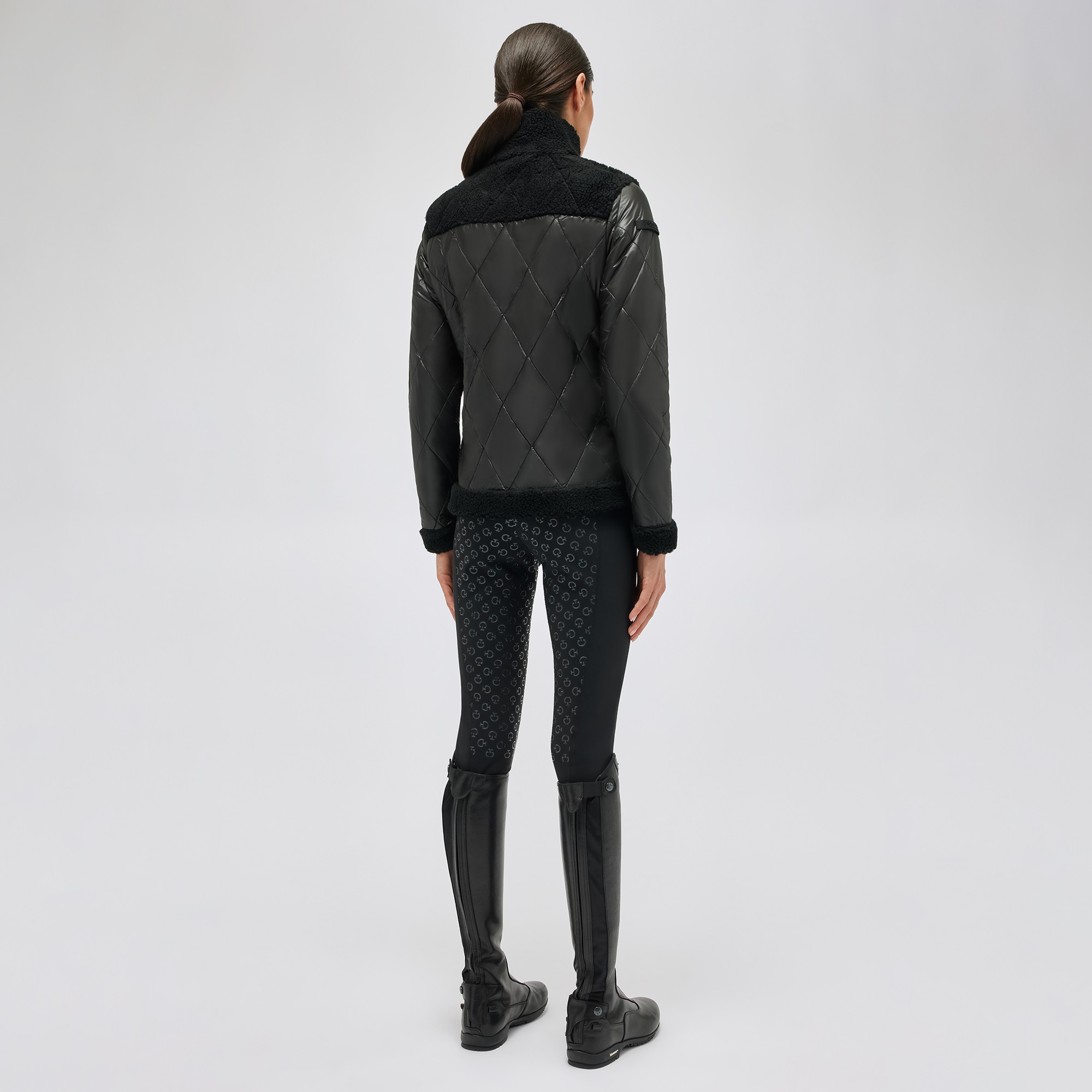 Cavalleria Toscana Nylon/Fleece Full Zip Jacket - Black By Ridershouse.com Cavalleria Toscana Nylon/Fleece Full Zip Jacket - Black By Ridershouse.com