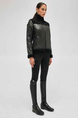 Cavalleria Toscana Nylon/Fleece Full Zip Jacket - Zwart  By Ridershouse.com