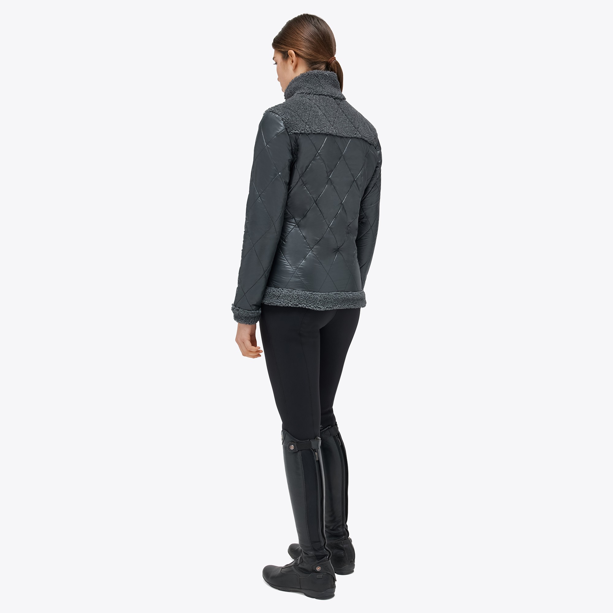 Cavalleria Toscana Nylon/Fleece Full Zip Jacket - Grey By Ridershouse.com Cavalleria Toscana Nylon/Fleece Full Zip Jacket - Grey By Ridershouse.com