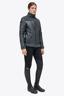 Cavalleria Toscana Nylon/Fleece Full Zip Jacket - grijs  By Ridershouse.com