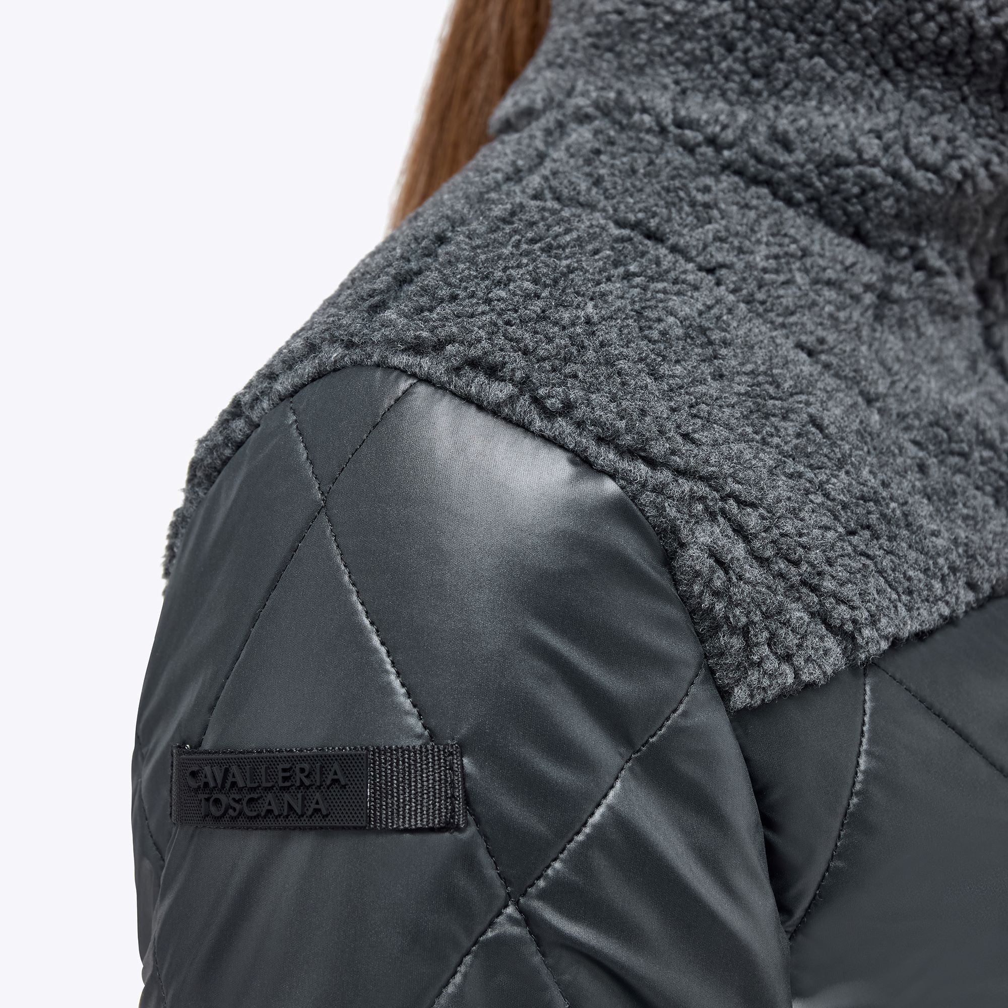 Cavalleria Toscana Nylon/Fleece Full Zip Jacket - Grey By Ridershouse.com Cavalleria Toscana Nylon/Fleece Full Zip Jacket - Grey By Ridershouse.com