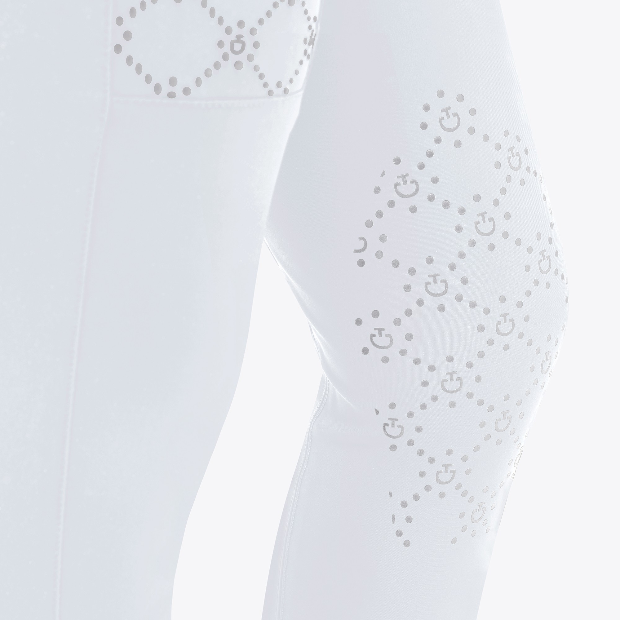 Ridershouse: Cavalleria Toscana Breeches Mini Orbit Flock White Kneegrip Ridershouse: Cavalleria Toscana Breeches Mini Orbit Flock White Kneegrip