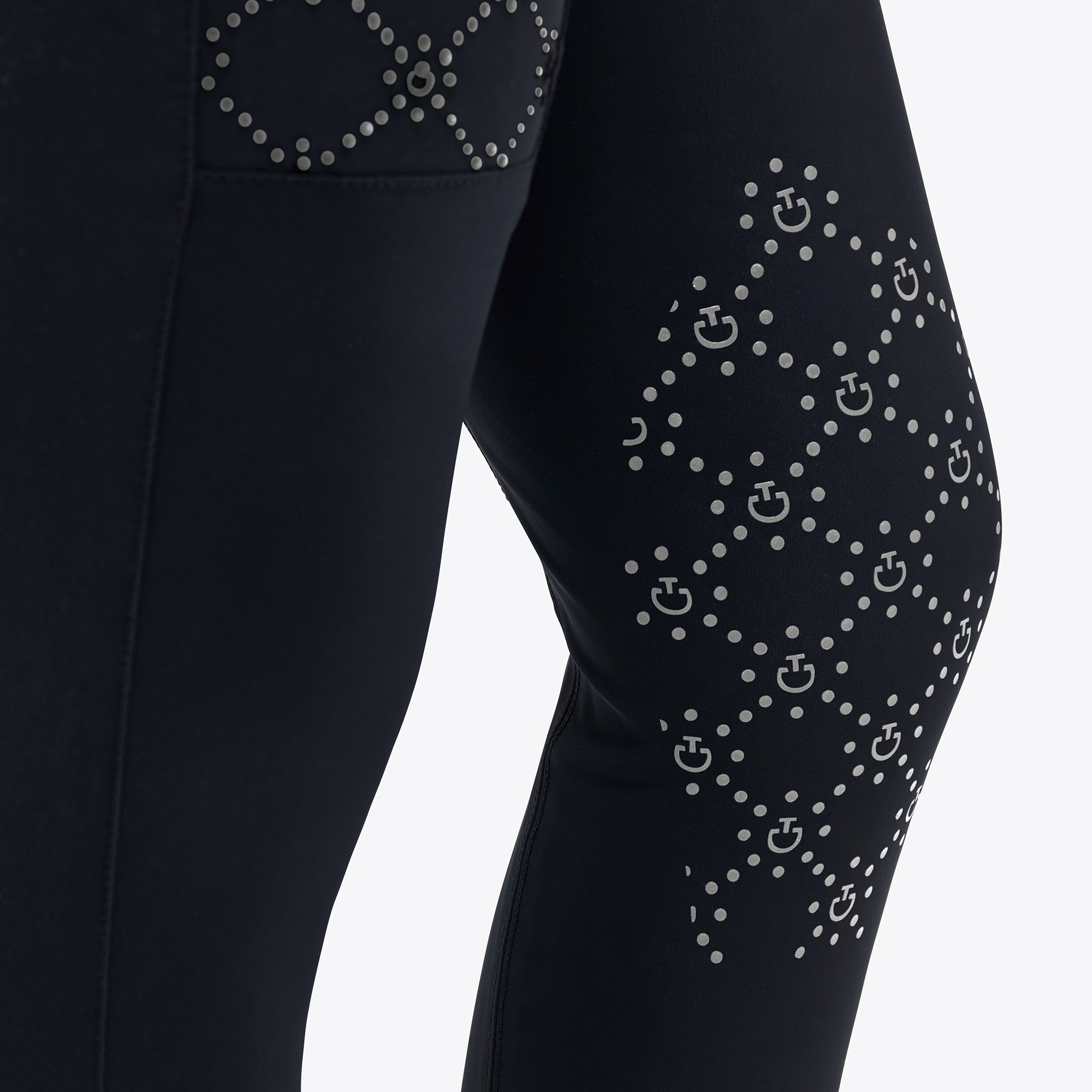 Ridershouse: Cavalleria Toscana Rijbroek Mini Orbit Flock Marineblauw Kniegrip Ridershouse: Cavalleria Toscana Rijbroek Mini Orbit Flock Marineblauw Kniegrip