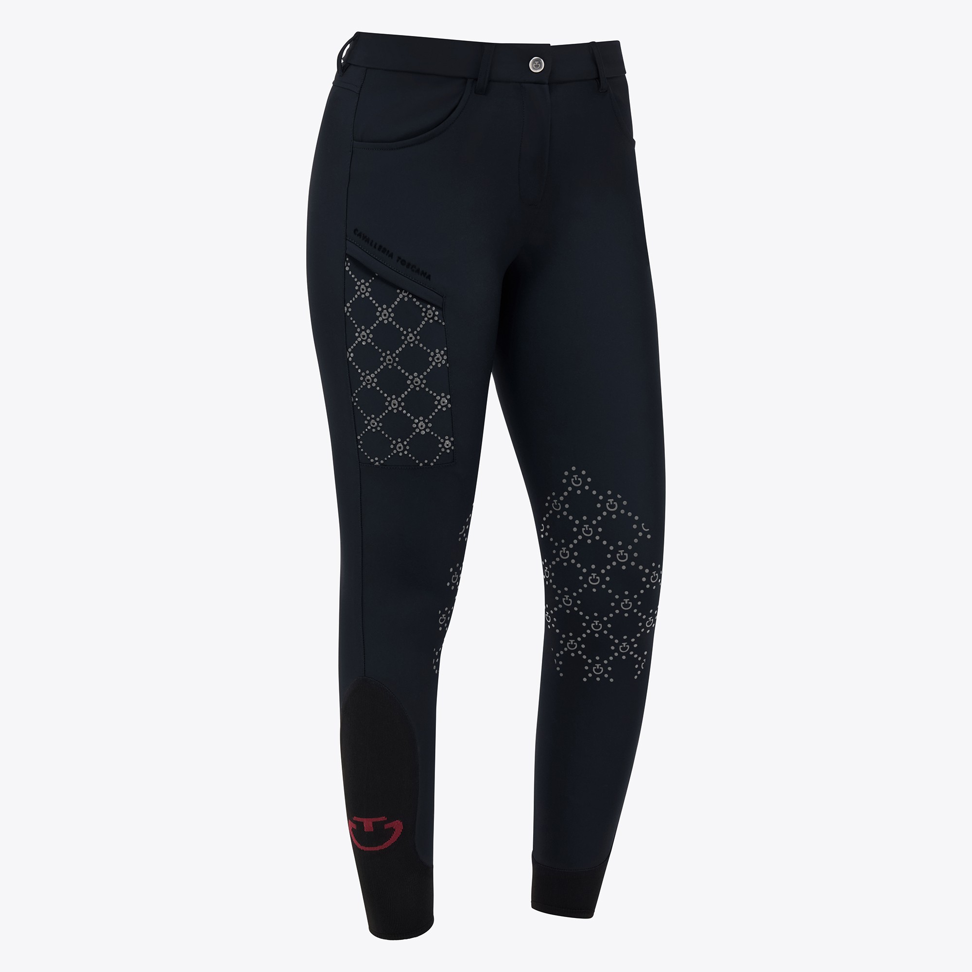 Ridershouse: Cavalleria Toscana Rijbroek Mini Orbit Flock Marineblauw Kniegrip Ridershouse: Cavalleria Toscana Rijbroek Mini Orbit Flock Marineblauw Kniegrip