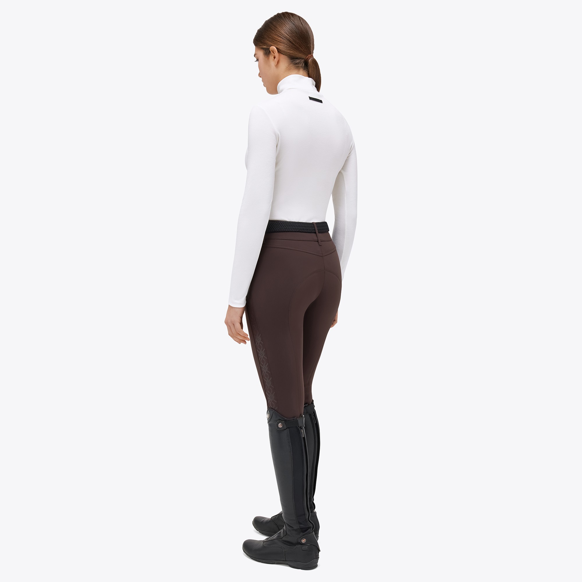 CT Tech Wool Pleated Turtleneck L/S Trainingsshirt Wit / Zacht Geel CT Tech Wool Pleated Turtleneck L/S Trainingsshirt Wit / Zacht Geel