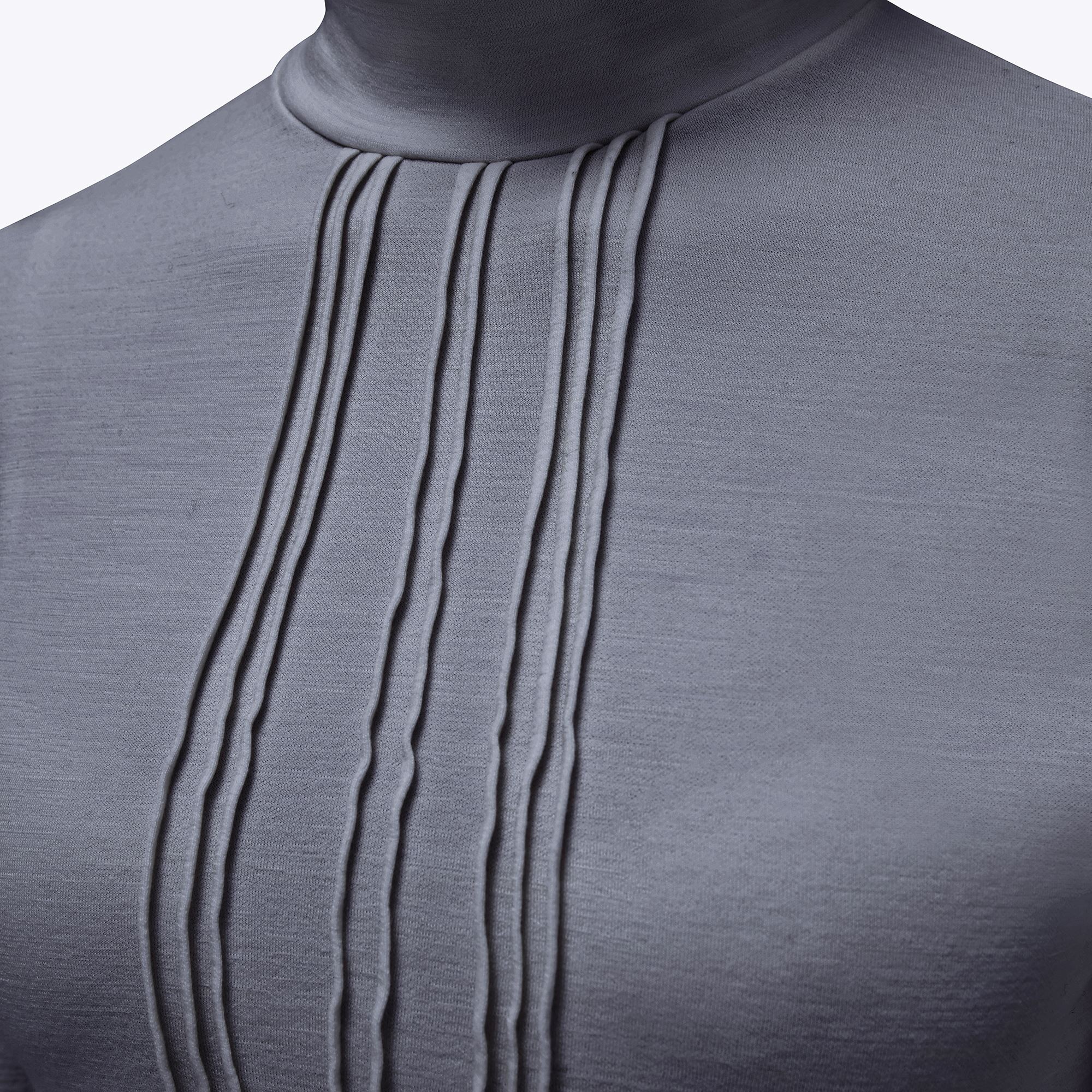 Ridershouse: CT Tech Wool Pleated Turtleneck L/S Trainingsshirt Blauwgrijs Ridershouse: CT Tech Wool Pleated Turtleneck L/S Trainingsshirt Blauwgrijs