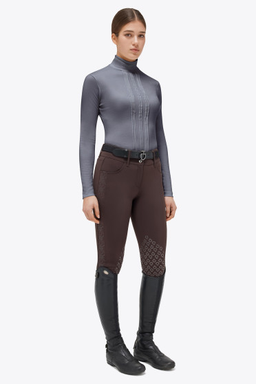 Ridershouse: CT Tech Wool Pleated Turtleneck L/S Trainingsshirt Blauwgrijs Ridershouse: CT Tech Wool Pleated Turtleneck L/S Trainingsshirt Blauwgrijs