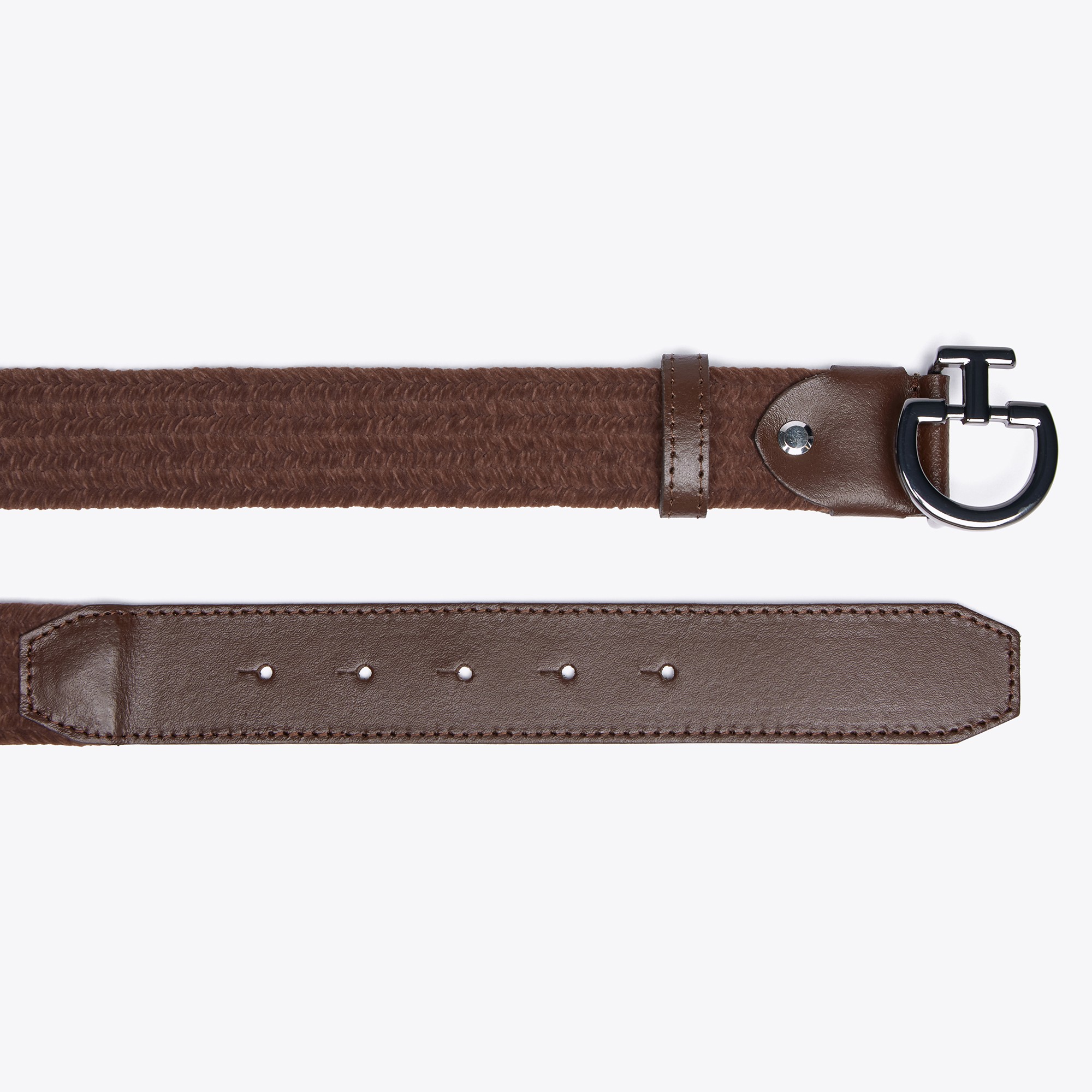 Ridershouse: Women's Velvet Belt CT Clasp Brown - in de kleur bruin velvet