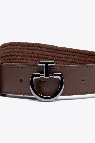 Ridershouse: Women's Velvet Belt CT Clasp Brown - in de kleur bruin velvet