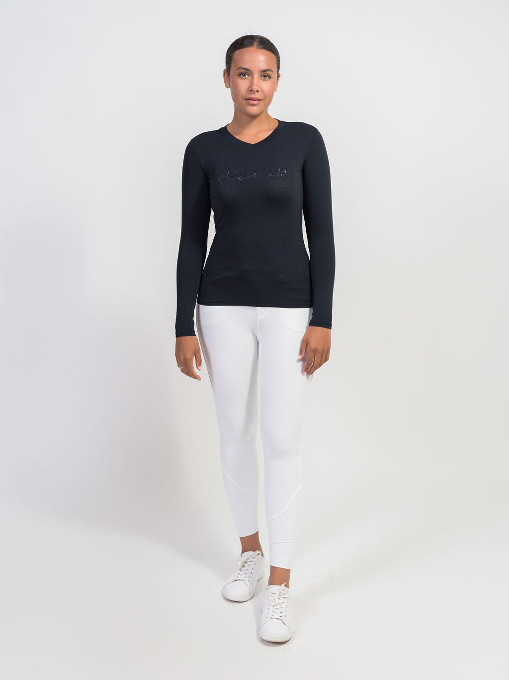 Ridershouse: Samshield Women's T-Shirt Axella Crystal Long Sleeves - Navy Ridershouse: Samshield Women's T-Shirt Axella Crystal Long Sleeves - Navy