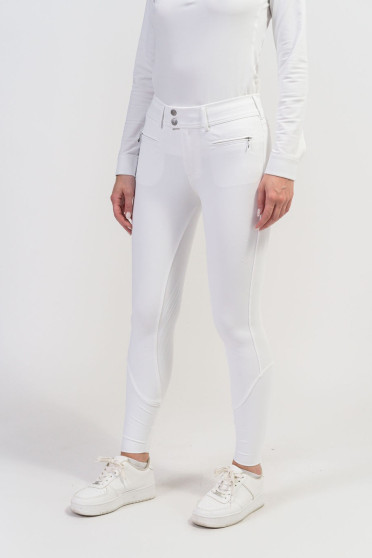 Ridershouse; Samshield Riding Breeches Chloe Script Knee Grip - White Ridershouse; Samshield Riding Breeches Chloe Script Knee Grip - White