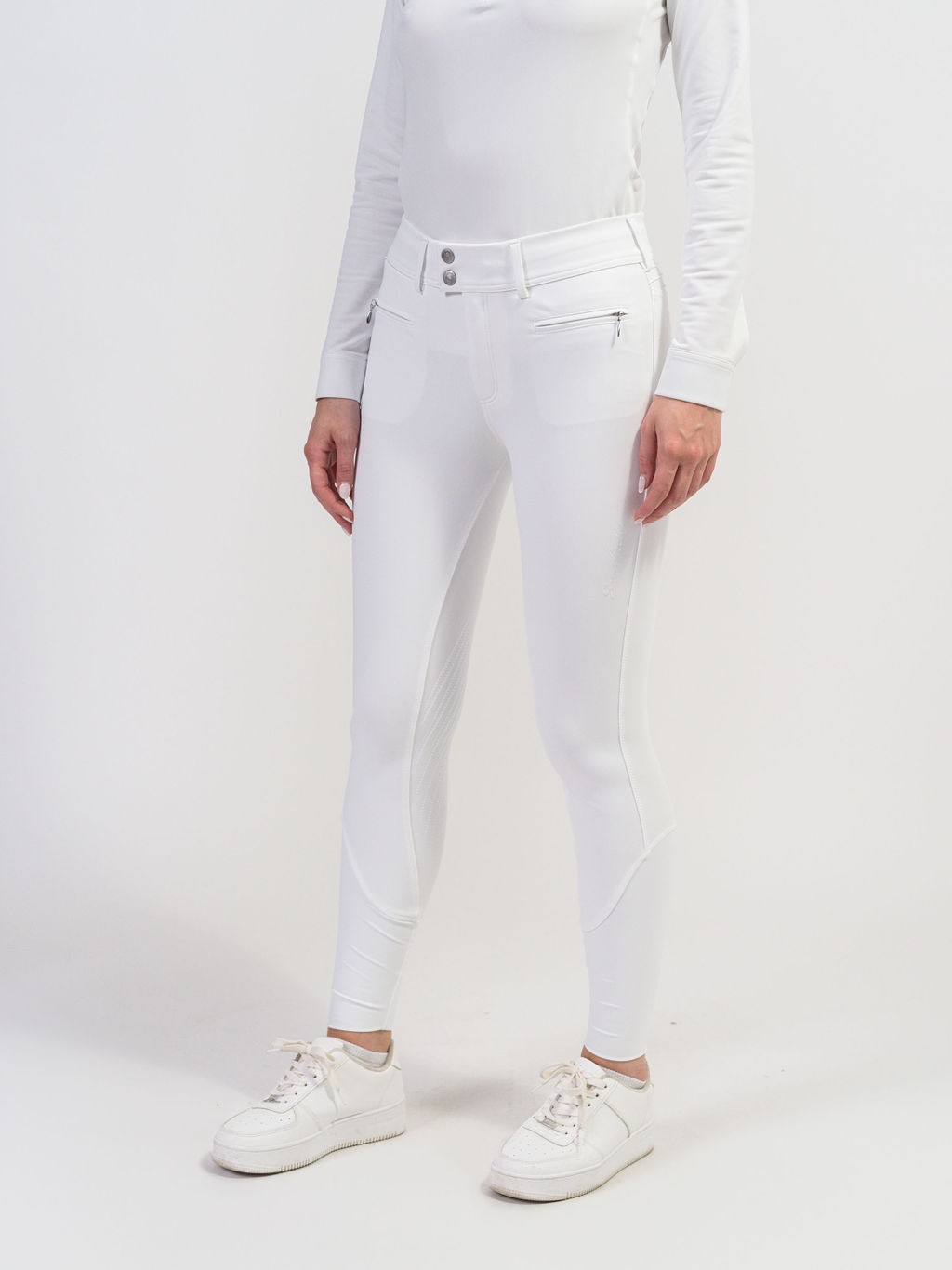Ridershouse; Samshield Riding Breeches Chloe Script Knee Grip - White Ridershouse; Samshield Riding Breeches Chloe Script Knee Grip - White