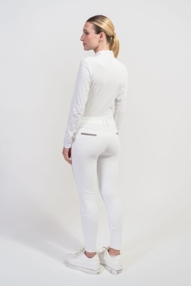 Ridershouse: Samshield Wedstrijdshirt Julia Crystal Leaf Lange Mouwen - wit Ridershouse: Samshield Wedstrijdshirt Julia Crystal Leaf Lange Mouwen - wit