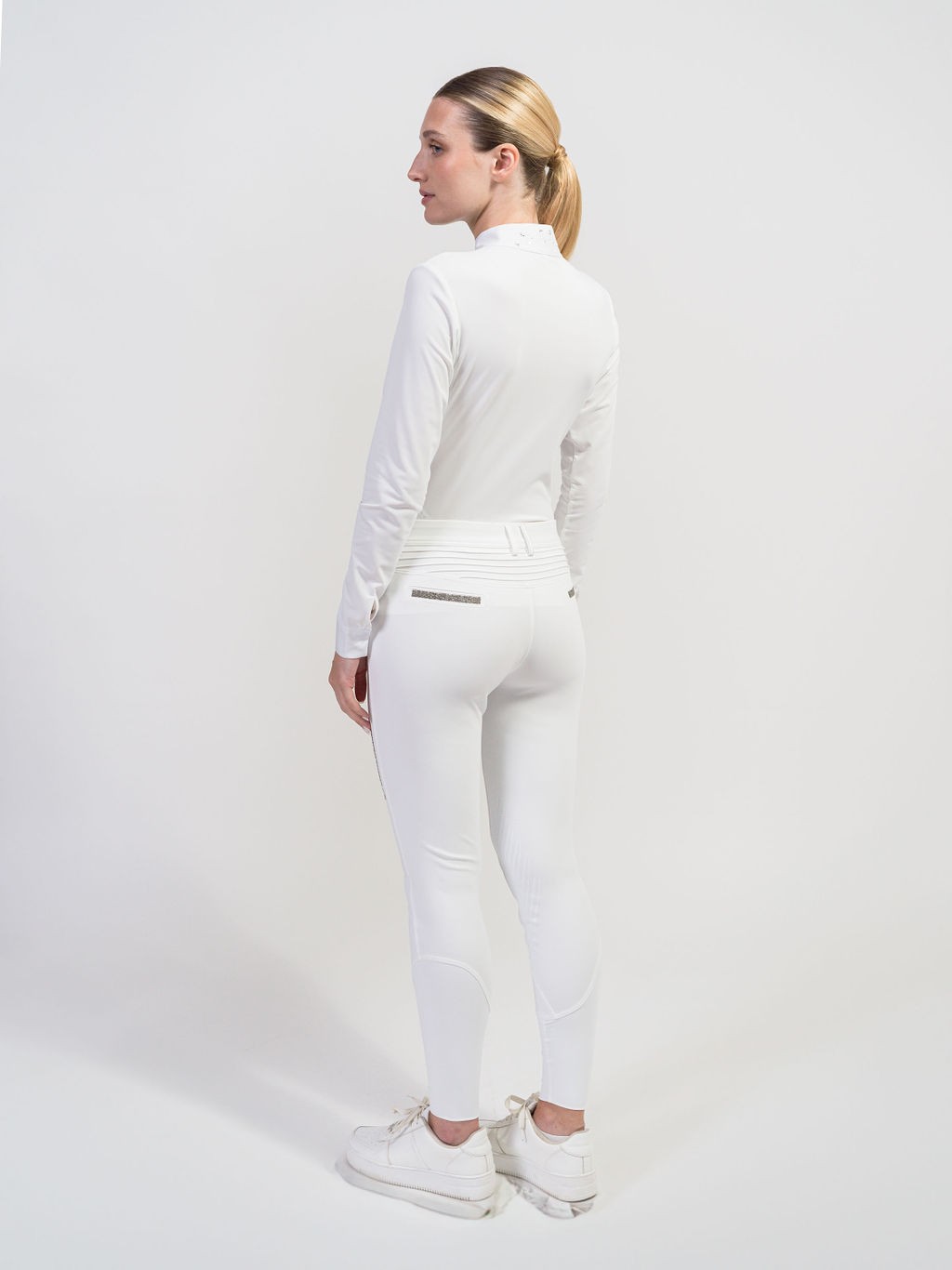 Ridershouse: Samshield Wedstrijdshirt Julia Crystal Leaf Lange Mouwen - wit Ridershouse: Samshield Wedstrijdshirt Julia Crystal Leaf Lange Mouwen - wit