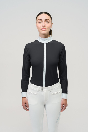 Ridershouse: Samshield Competition Shirt Julia Crystal Leaf Long Sleeves - black Ridershouse: Samshield Competition Shirt Julia Crystal Leaf Long Sleeves - black