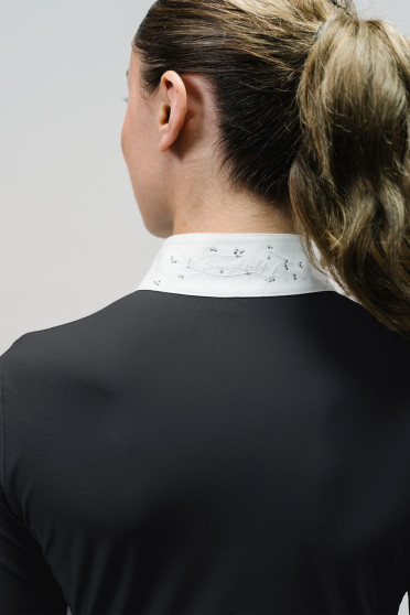 Ridershouse: Samshield Wedstrijdshirt Julia Crystal Leaf Lange Mouwen - zwart Ridershouse: Samshield Wedstrijdshirt Julia Crystal Leaf Lange Mouwen - zwart