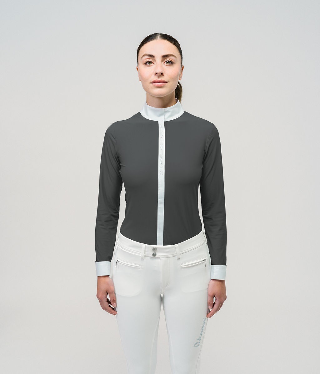 Ridershouse: Samshield Competition Shirt Julia Crystal Leaf Long Sleeves - magnet Ridershouse: Samshield Competition Shirt Julia Crystal Leaf Long Sleeves - magnet