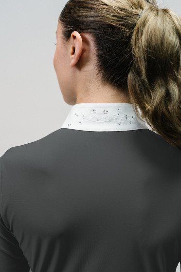 Ridershouse: Samshield Competition Shirt Julia Crystal Leaf Long Sleeves - magnet Ridershouse: Samshield Competition Shirt Julia Crystal Leaf Long Sleeves - magnet
