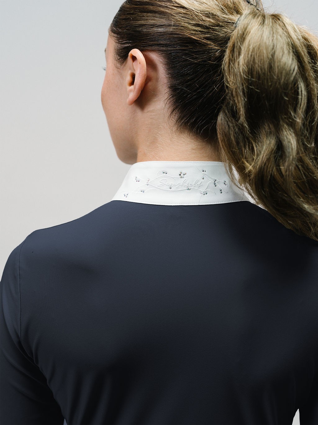 Ridershouse: Samshield Wedstrijdshirt Julia Crystal Leaf Lange Mouwen - navy Ridershouse: Samshield Wedstrijdshirt Julia Crystal Leaf Lange Mouwen - navy