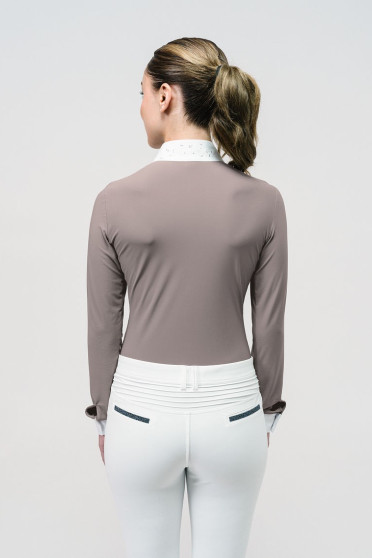 Ridershouse: Samshield Wedstrijdshirt Julia Crystal Leaf Lange Mouwen - Vintage Rose Ridershouse: Samshield Wedstrijdshirt Julia Crystal Leaf Lange Mouwen - Vintage Rose
