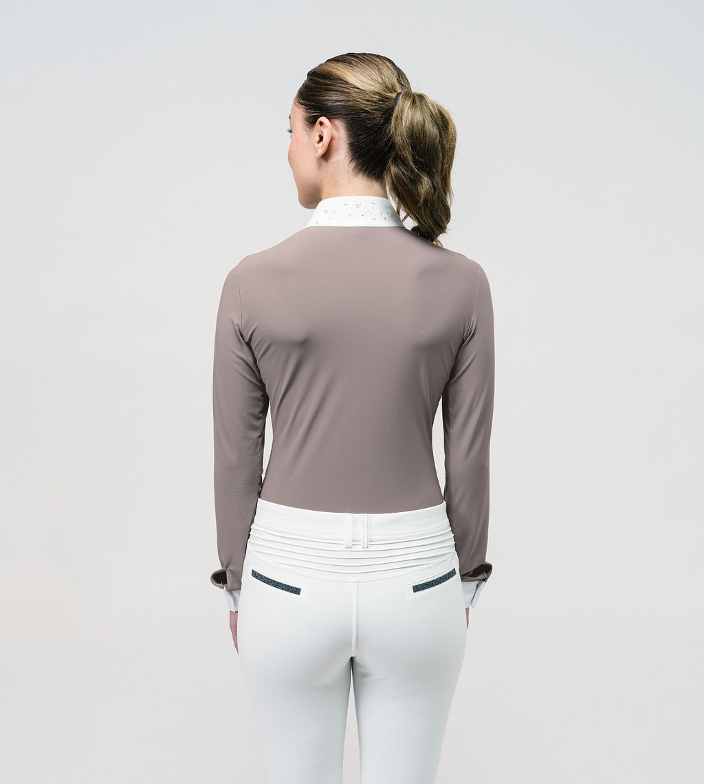Ridershouse: Samshield Wedstrijdshirt Julia Crystal Leaf Lange Mouwen - Vintage Rose Ridershouse: Samshield Wedstrijdshirt Julia Crystal Leaf Lange Mouwen - Vintage Rose