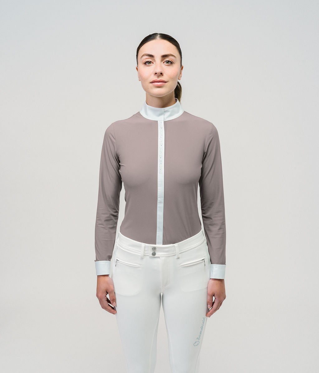 Ridershouse: Samshield Wedstrijdshirt Julia Crystal Leaf Lange Mouwen - Vintage Rose Ridershouse: Samshield Wedstrijdshirt Julia Crystal Leaf Lange Mouwen - Vintage Rose