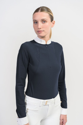 Ridershouse: Samshield Competition Shirt Cassandra Crystal Long Sleeves - Navy