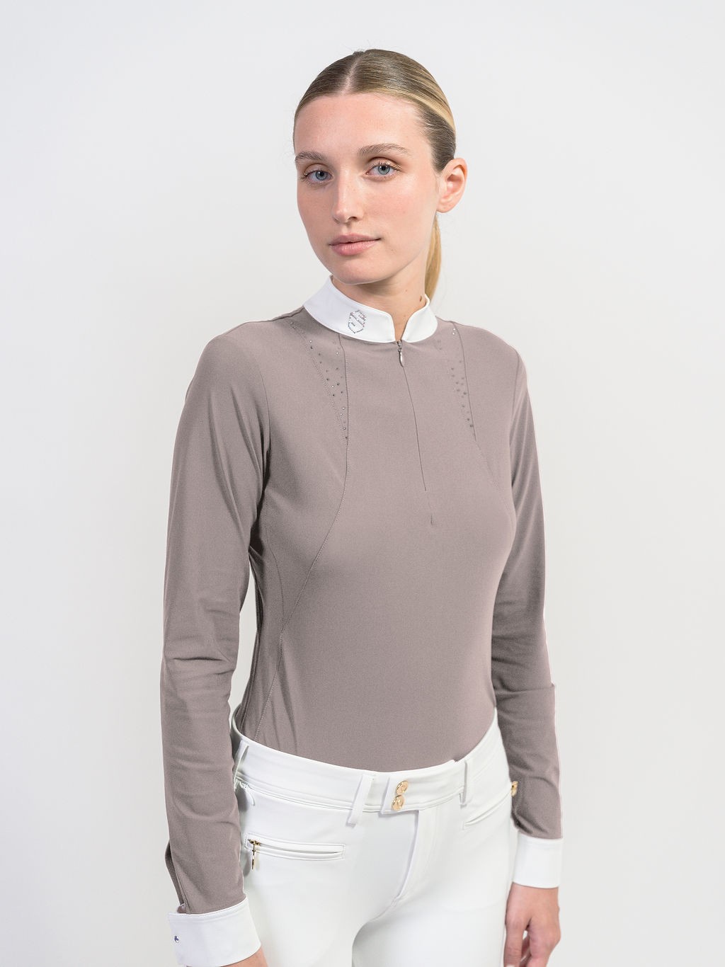Ridershouse: Samshield Wedstrijdshirt Cassandra Crystal Lange Mouwen - vintage rose Ridershouse: Samshield Wedstrijdshirt Cassandra Crystal Lange Mouwen - vintage rose