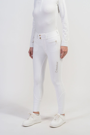 Ridershouse: Samshield Rijbroek Clara Knee Grip - white champagne Ridershouse: Samshield Rijbroek Clara Knee Grip - white champagne