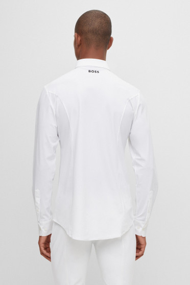 BOSS EQUESTRIAN Heren Wedstrijdshirt Norman White - Ridershouse.com BOSS EQUESTRIAN Heren Wedstrijdshirt Norman White - Ridershouse.com