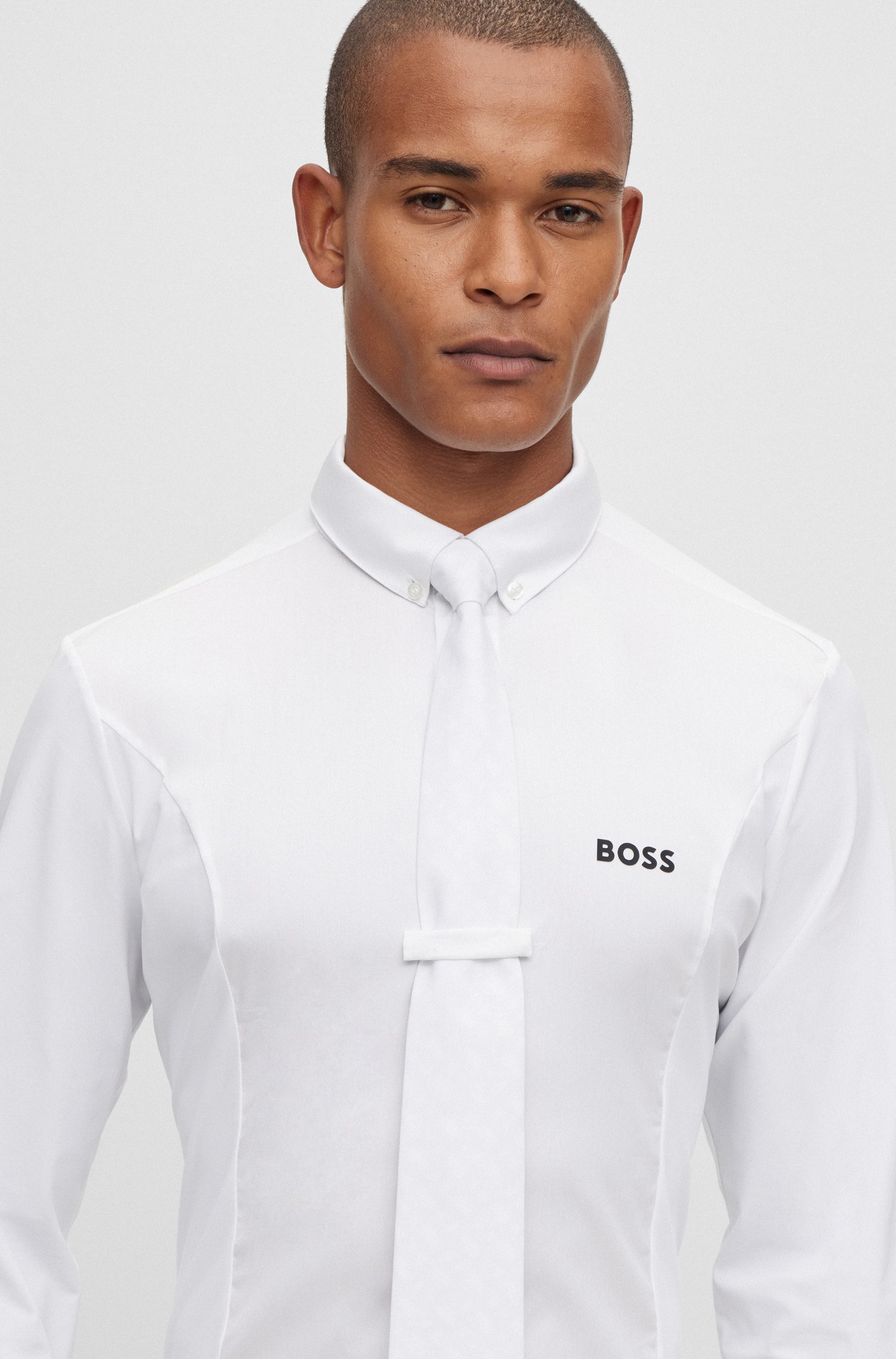 BOSS EQUESTRIAN Heren Wedstrijdshirt Norman White - Ridershouse.com BOSS EQUESTRIAN Heren Wedstrijdshirt Norman White - Ridershouse.com